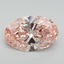 7.18 Ct. Fancy Vivid Pink Oval Lab Grown Diamond