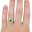 The Wesley Ring, smallzoomed in top view on a hand