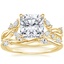 18K Yellow Gold Azalea Twist Diamond Ring with Winding Willow Diamond Ring