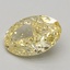 0.86 Ct. Fancy Vivid Yellow Oval Lab Grown Diamond