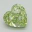 1.51 Ct. Fancy Vivid  Green Heart Lab Grown Diamond