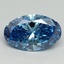 3.10 Ct. Fancy Vivid Blue Oval Lab Grown Diamond