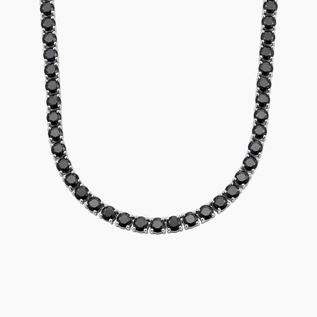 Black Spinel Tennis Necklace