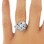 The Chiara Ring, smalltop view on a hand