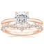 14KR Moissanite Freesia Ring with Curved Versailles Diamond Ring, smalltop view
