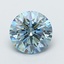 1.42 Ct. Fancy Vivid  Blue Round Lab Grown Diamond