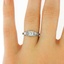 The Fiona Ring, smalltop view on a hand