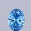 0.31 Ct. Fancy Vivid  Blue Oval Lab Grown Diamond