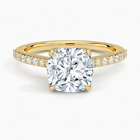 18K Yellow Gold Elodie Cathedral Diamond Ring