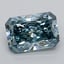 4.02 Ct. Fancy Intense Greenish Blue Radiant Lab Grown Diamond