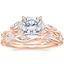 14K Rose Gold Secret Garden Diamond Ring (1/2 ct. tw.) with Winding Willow Diamond Ring (1/8 ct. tw.)