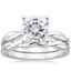 18KW Moissanite Twisted Vine Bridal Set, smalltop view