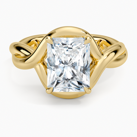Bypass Twist Bezel Solitaire Diamond Ring