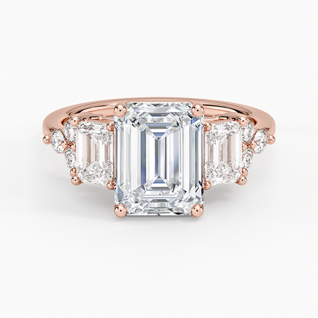 14K Rose Gold Sabine Cluster Diamond Ring