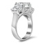 Three Stone Cushion Diamond Ring, smallside view