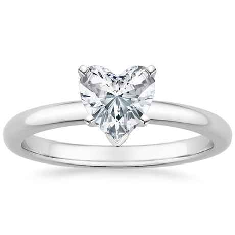 18K White Gold Six-Prong 2mm Comfort Fit Bridal Set