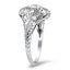 The Romaine Ring, smalltop view on a hand