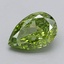 1.07 Ct. Fancy Vivid  Green Pear Lab Grown Diamond