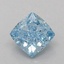 1.04 Ct. Fancy Vivid Blue Cushion Lab Grown Diamond