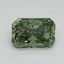 1.29 Ct. Fancy Vivid Green Radiant Lab Grown Diamond
