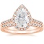14KR Moissanite Odessa Diamond Ring (1/5 ct. tw.) with Sonora Diamond Ring (1/8 ct. tw.), smalltop view