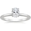 Platinum Petal 1.5mm Diamond Ring, smalltop view