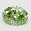 1.52 Ct. Fancy Vivid  Green Oval Lab Grown Diamond