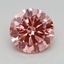0.70 Ct. Fancy Vivid Pink Round Lab Grown Diamond