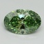 2.15 Ct. Fancy Vivid Green Oval Lab Grown Diamond