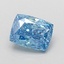 1.06 Ct. Fancy Vivid Blue Cushion Lab Grown Diamond