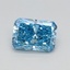 0.65 Ct. Fancy Vivid Blue Radiant Lab Grown Diamond