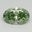 2.01 Ct. Fancy Vivid Green Oval Lab Grown Diamond
