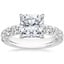 18K White Gold Ellora Half Coverage Diamond Ring, smalltop view