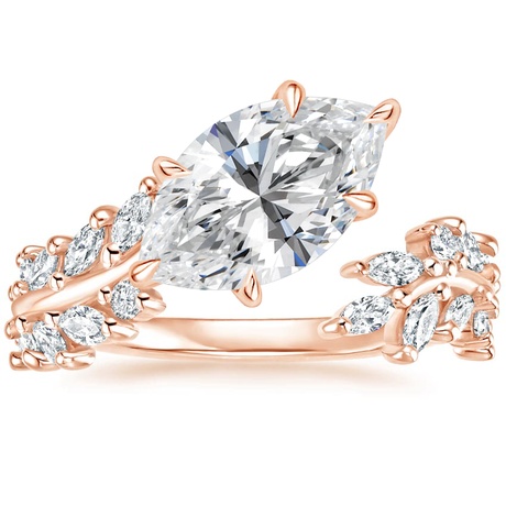 14K Rose Gold Sweeping Ivy Diamond Ring (1/2 ct. tw.)