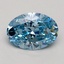 1.50 Ct. Fancy Vivid Blue Oval Lab Grown Diamond