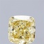 2.50 Ct. Fancy Intense  Yellow Cushion Lab Grown Diamond