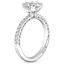 18K White Gold Tacori Petite Crescent Diamond Ring, smallside view