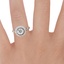 18K White Gold Bella Diamond Ring, smallzoomed in top view on a hand