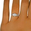 The Alula Ring, smalltop view on a hand