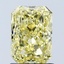 1.58 Ct. Fancy Vivid Yellow Radiant Lab Grown Diamond