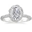 18K White Gold Nova Halo Diamond Ring (1/2 ct. tw.), smalltop view