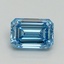 1.10 Ct. Fancy Vivid Blue Emerald Lab Grown Diamond