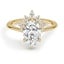 Custom Half Halo Pear Diamond Ring
