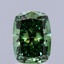 1.80 Ct. Fancy Vivid Green Cushion Lab Grown Diamond