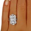 The Abrielle Ring, smalltop view on a hand