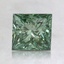 1.5 Ct. Fancy Vivid Pacific Green Princess Lab Grown Diamond