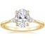 18K Yellow Gold Aria Three Stone Diamond Ring (1/10 ct. tw.), smalltop view