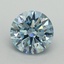 1.23 Ct. Fancy Vivid Blue Round Lab Grown Diamond