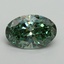 4.10 Ct. Fancy Vivid Green Oval Lab Grown Diamond