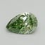 1.04 Ct. Fancy Vivid Green Pear Lab Grown Diamond